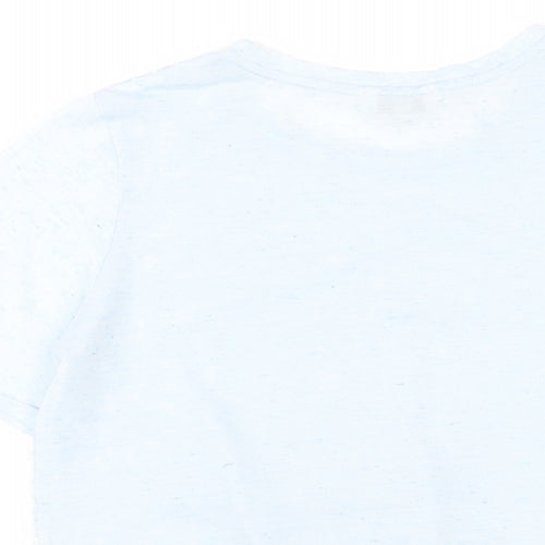 NEXT Womens Blue Polyester Basic T-Shirt Size 12 Round Neck