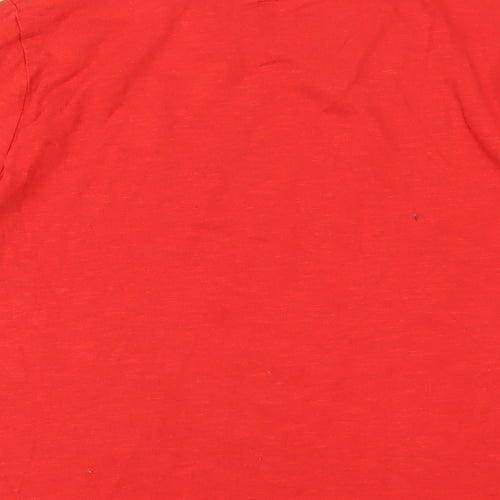 NEXT Boys Red Cotton Basic T-Shirt Size 14 Years Round Neck Pullover