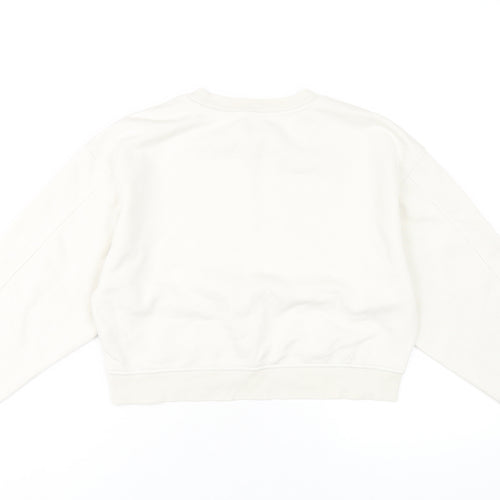 Zara Womens Beige Cotton Pullover Sweatshirt Size M Pullover