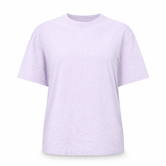 Front view of New Look women’s purple cotton basic t-shirt, size UK 14, round neck
