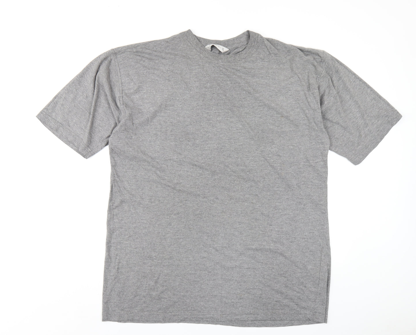 Berkertex Mens Grey Cotton T-Shirt Size XL Round Neck