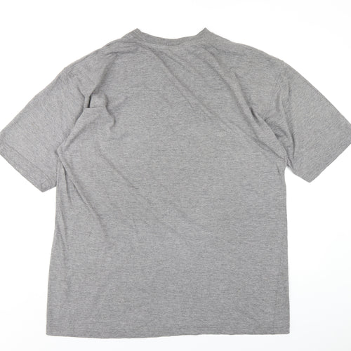 Berkertex Mens Grey Cotton T-Shirt Size XL Round Neck