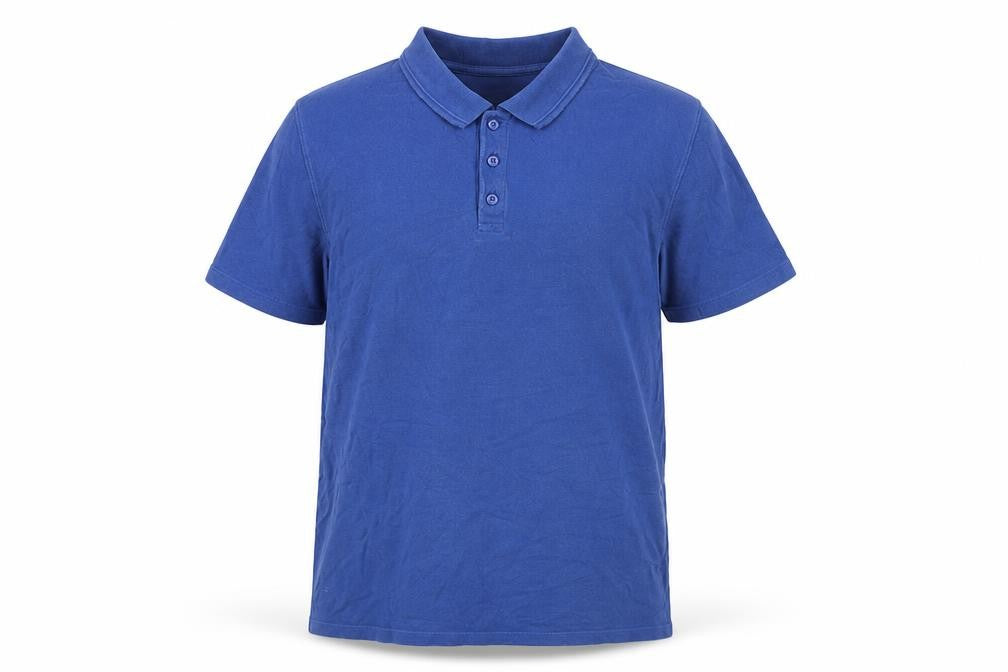 Marks & Spencer Boys Blue Cotton Basic Polo Size 16 Years Collared Button