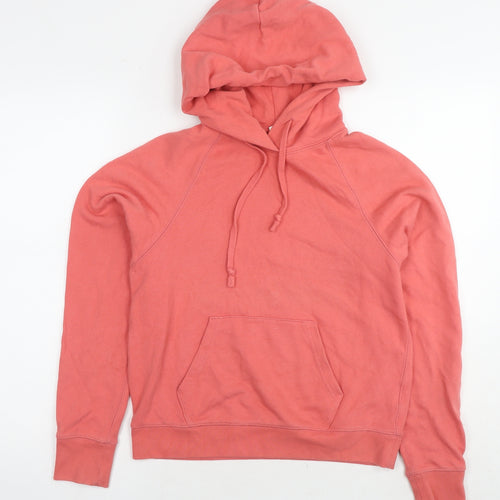 Uniqlo Womens Red Cotton Pullover Hoodie Size S Pullover