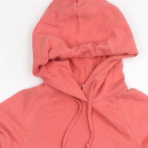 Uniqlo Womens Red Cotton Pullover Hoodie Size S Pullover