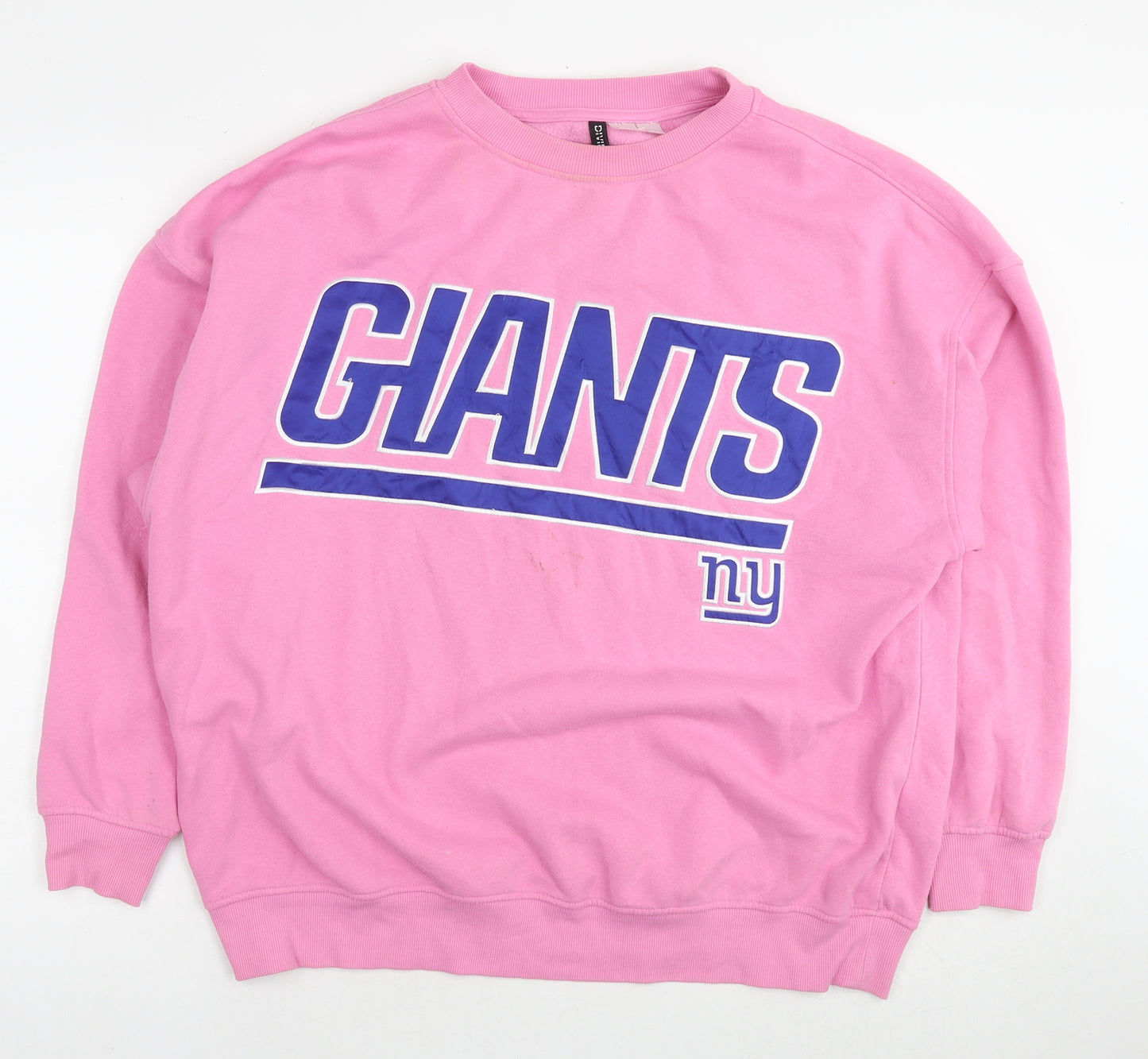 NFL Womens Pink Cotton Pullover Sweatshirt Size L Pullover - Giants