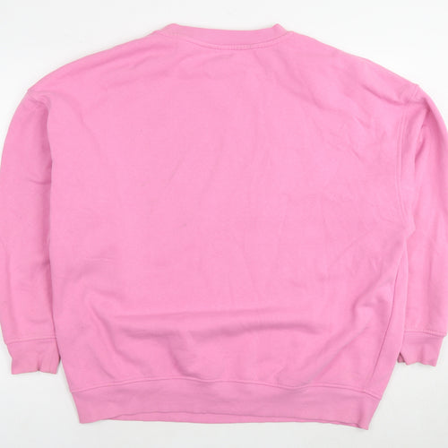 NFL Womens Pink Cotton Pullover Sweatshirt Size L Pullover - Giants