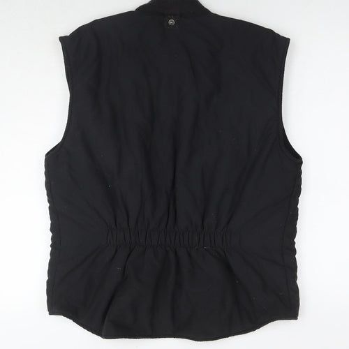 MUSTO Womens Black Gilet Waistcoat Size L Zip