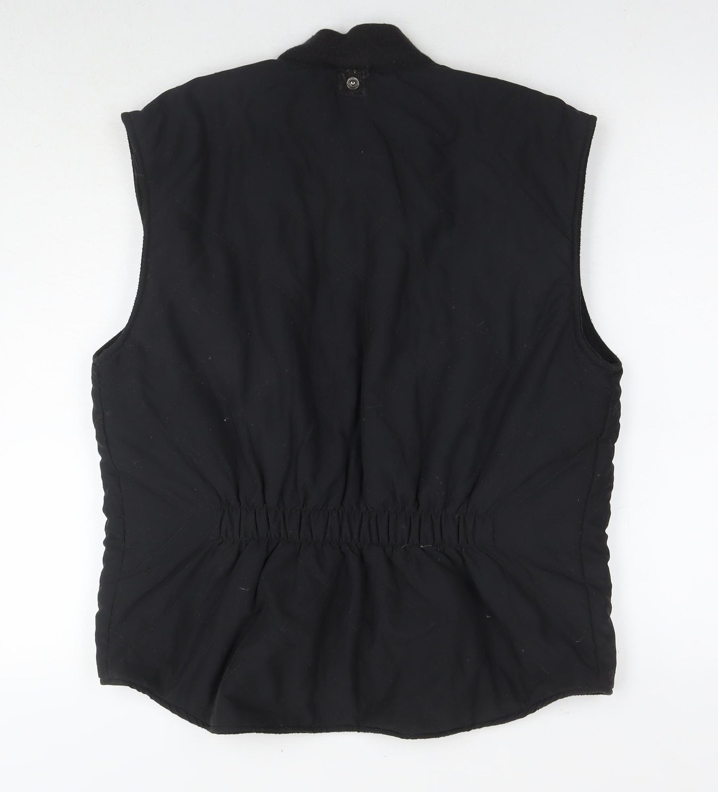 MUSTO Womens Black Gilet Waistcoat Size L Zip