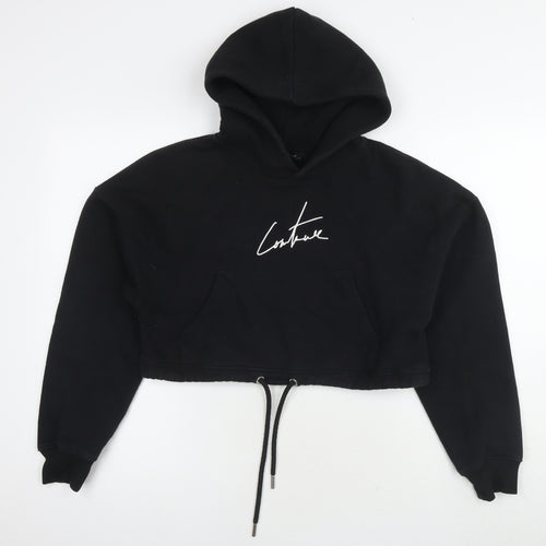 Coulture Womens Black Cotton Pullover Hoodie Size XS Pullover