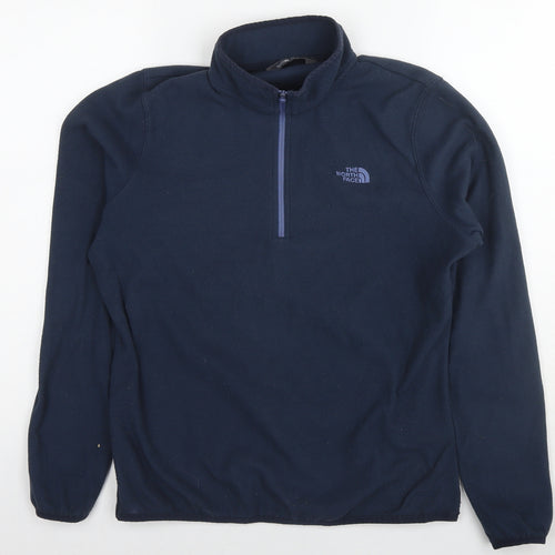 The North Face Womens Blue Polyester Pullover Sweatshirt Size L Pullover