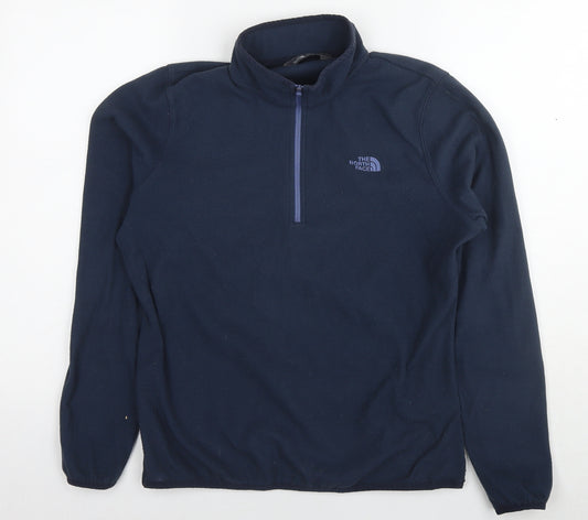 The North Face Womens Blue Polyester Pullover Sweatshirt Size L Pullover