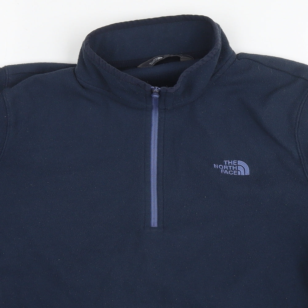 The North Face Womens Blue Polyester Pullover Sweatshirt Size L Pullover