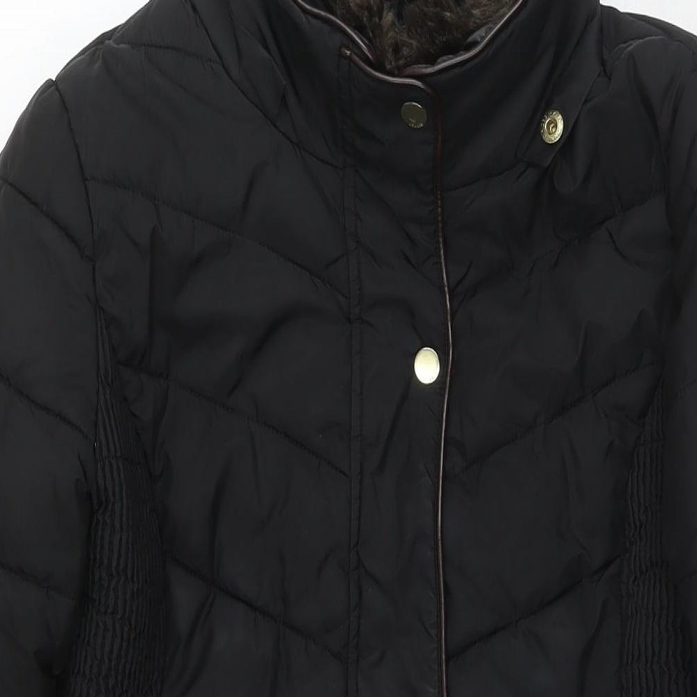 Joules Womens Black Jacket Size 10 Zip