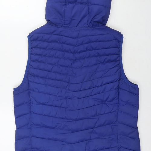 Only Womens Blue Gilet Waistcoat Size L Zip