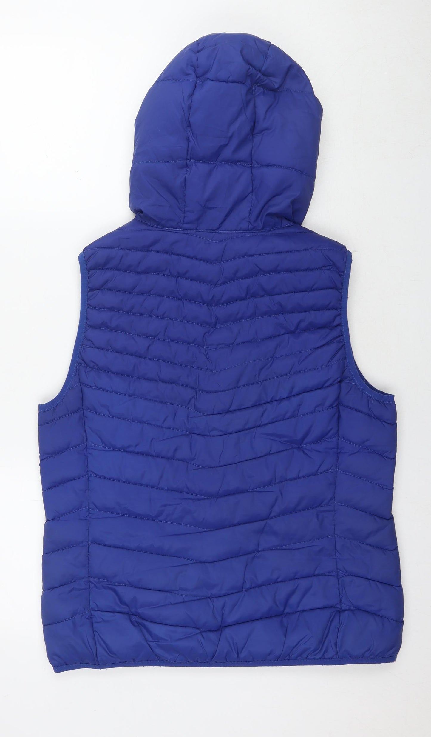 Only Womens Blue Gilet Waistcoat Size L Zip