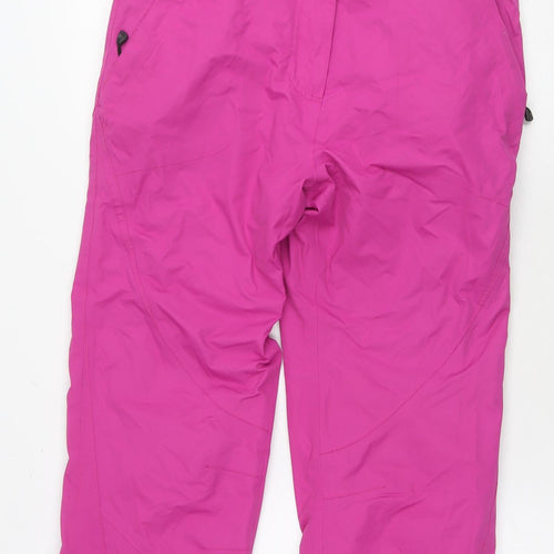 Dare 2B Womens Pink Polyester Snow Pants Trousers Size 8 L28 in Regular Zip