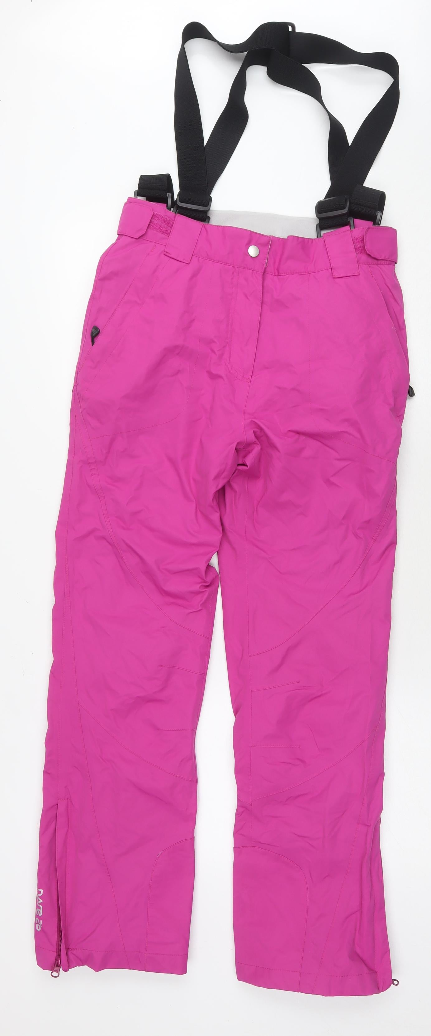 Dare 2B Womens Pink Polyester Snow Pants Trousers Size 8 L28 in Regular Zip