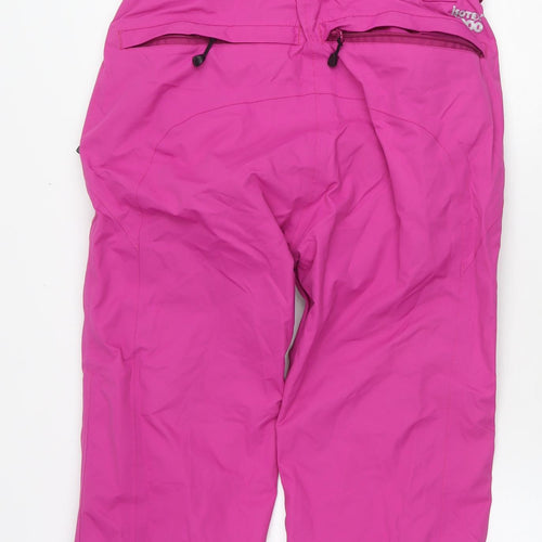 Dare 2B Womens Pink Polyester Snow Pants Trousers Size 8 L28 in Regular Zip