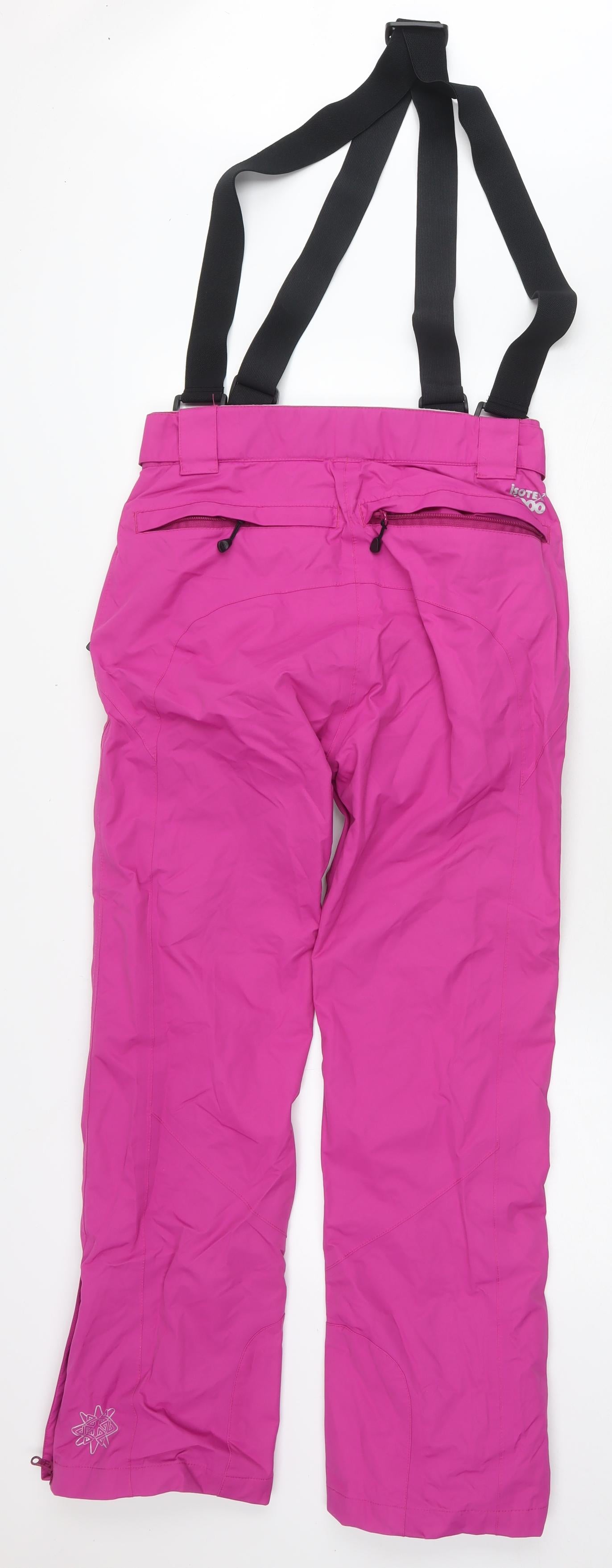 Dare 2B Womens Pink Polyester Snow Pants Trousers Size 8 L28 in Regular Zip