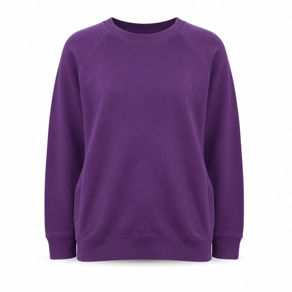 Next Womens Purple Cotton Pullover Sweatshirt Size L Pullover