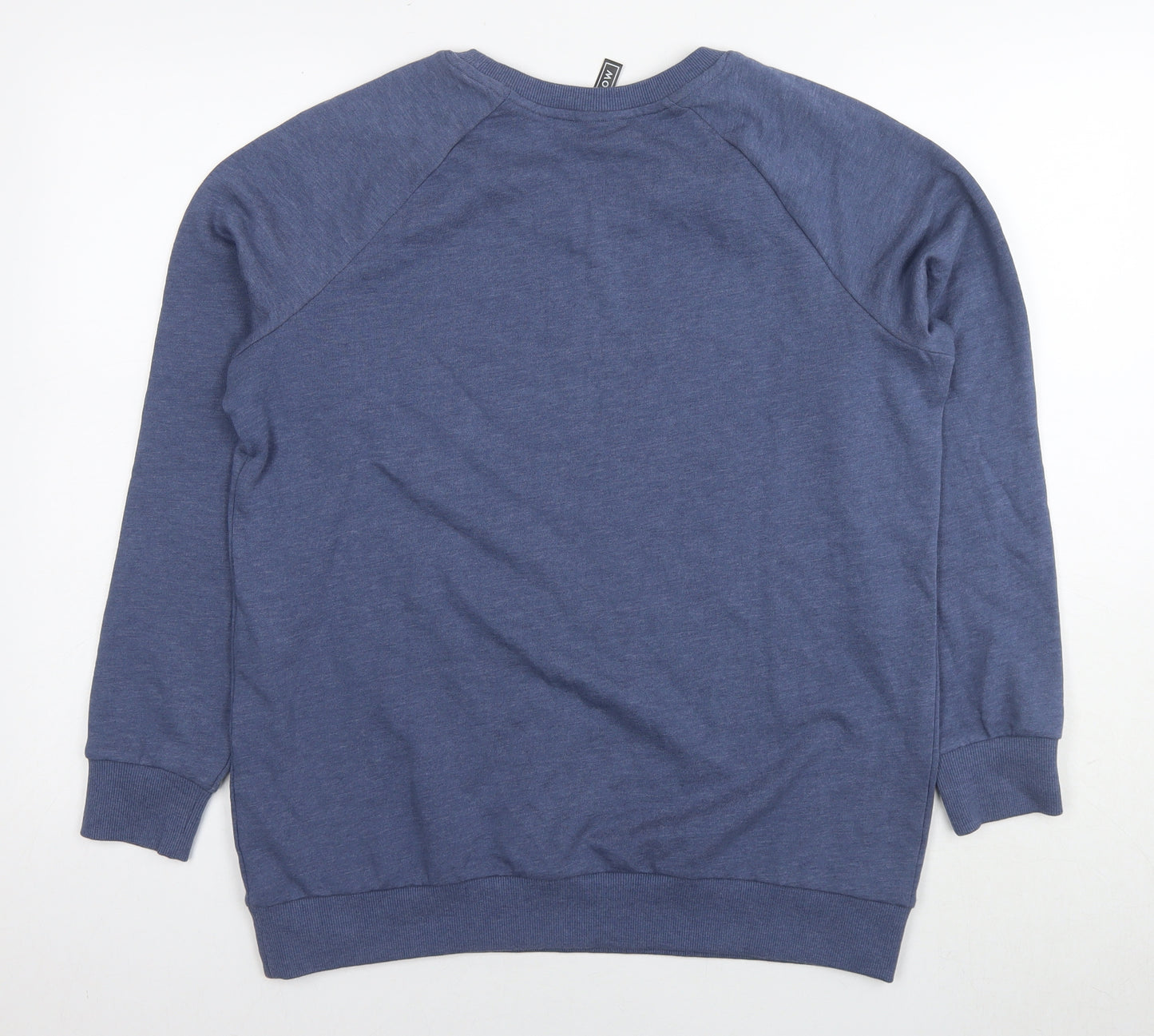 Rainbow Womens Blue Cotton Pullover Sweatshirt Size M Pullover - Flowers