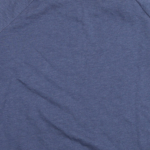 Rainbow Womens Blue Cotton Pullover Sweatshirt Size M Pullover - Flowers