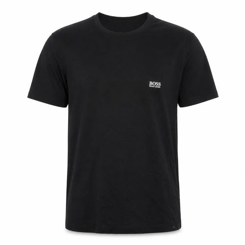 Boss Mens Black Cotton T-Shirt Size S Roll Neck