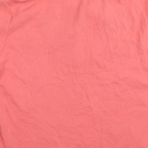 Cotton Traders Womens Pink Cotton Basic Polo Size 16 Collared