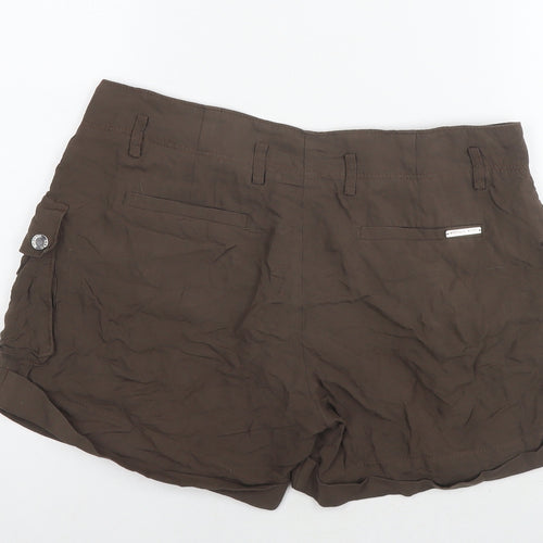 Michael Kors Womens Brown Polyester Hot Pants Shorts Size 6 L3 in Regular Zip