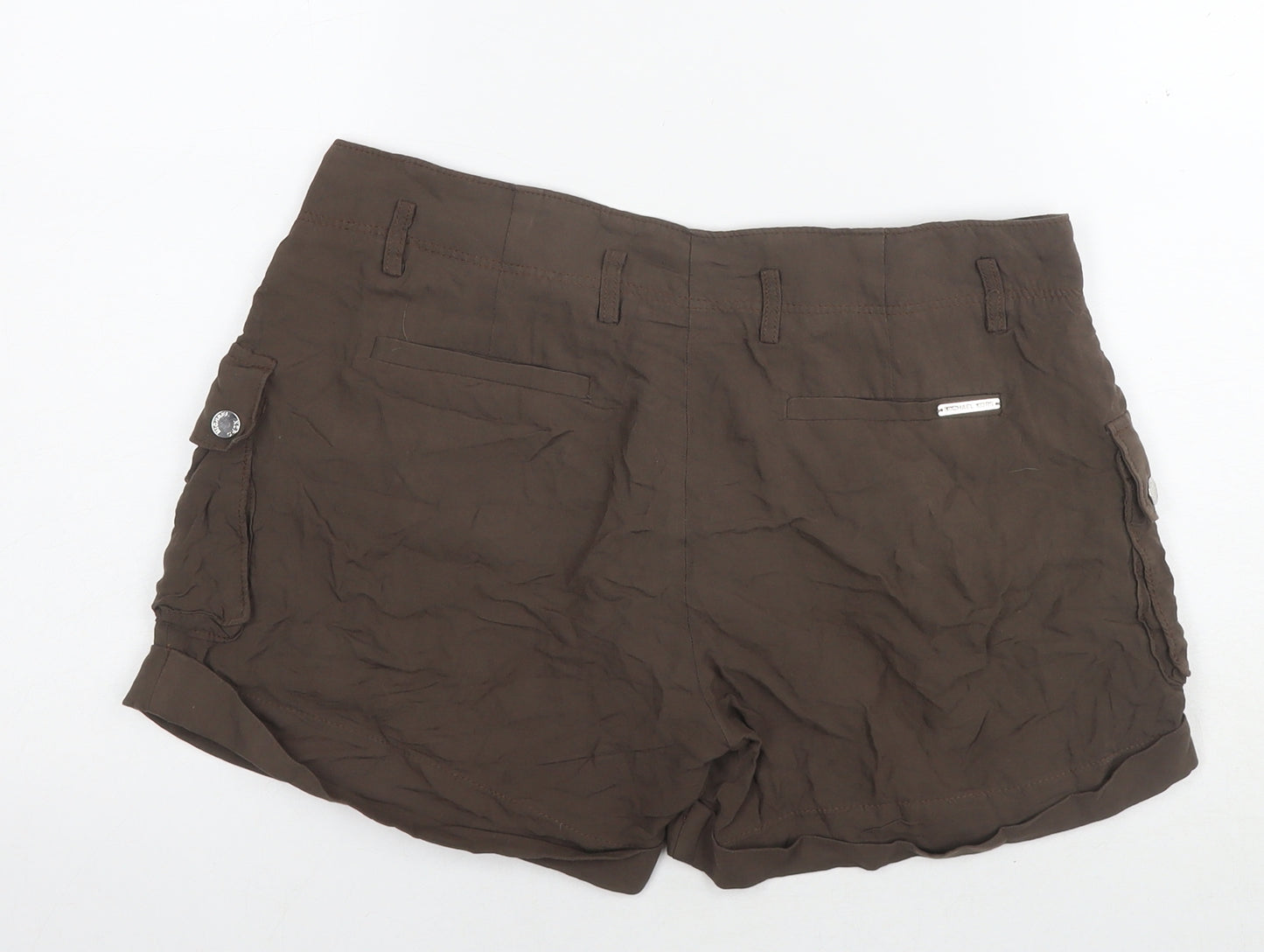Michael Kors Womens Brown Polyester Hot Pants Shorts Size 6 L3 in Regular Zip