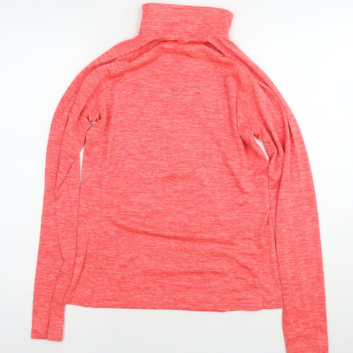 Under armour Womens Red Polyester Basic Casual Size M Round Neck Pullover
