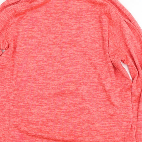 Under armour Womens Red Polyester Basic Casual Size M Round Neck Pullover