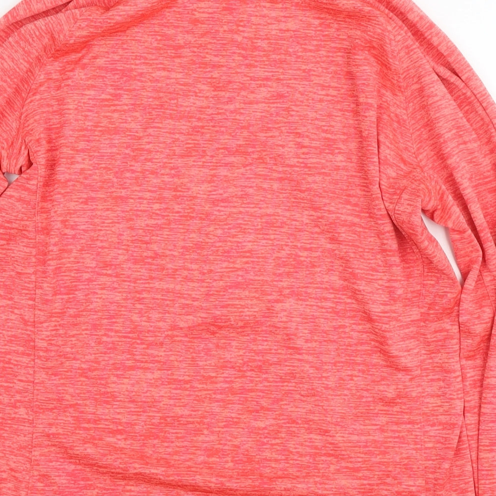 Under armour Womens Red Polyester Basic Casual Size M Round Neck Pullover