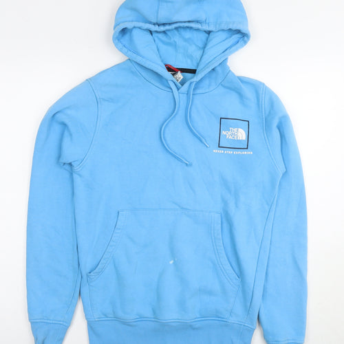 The North Face Womens Blue Cotton Pullover Hoodie Size XS Pullover - Logo