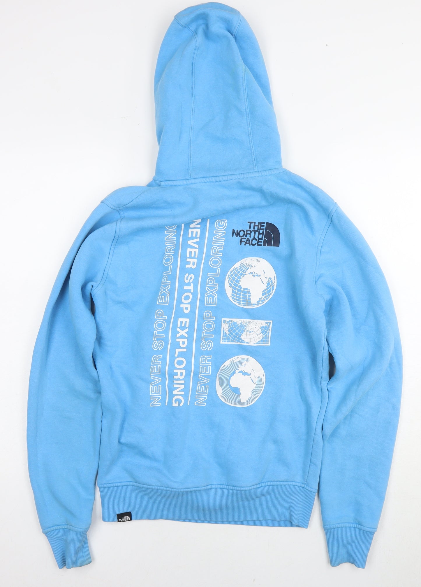 The North Face Womens Blue Cotton Pullover Hoodie Size XS Pullover - Logo