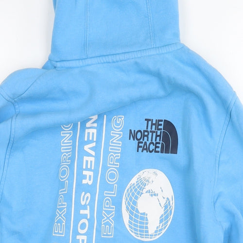 The North Face Womens Blue Cotton Pullover Hoodie Size XS Pullover - Logo