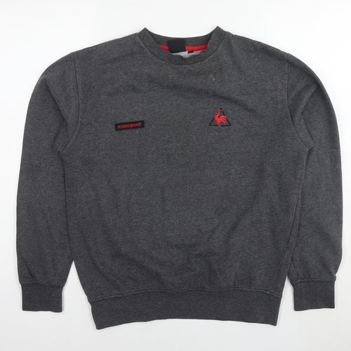 le coq sportif Mens Grey Cotton Pullover Sweatshirt Size S