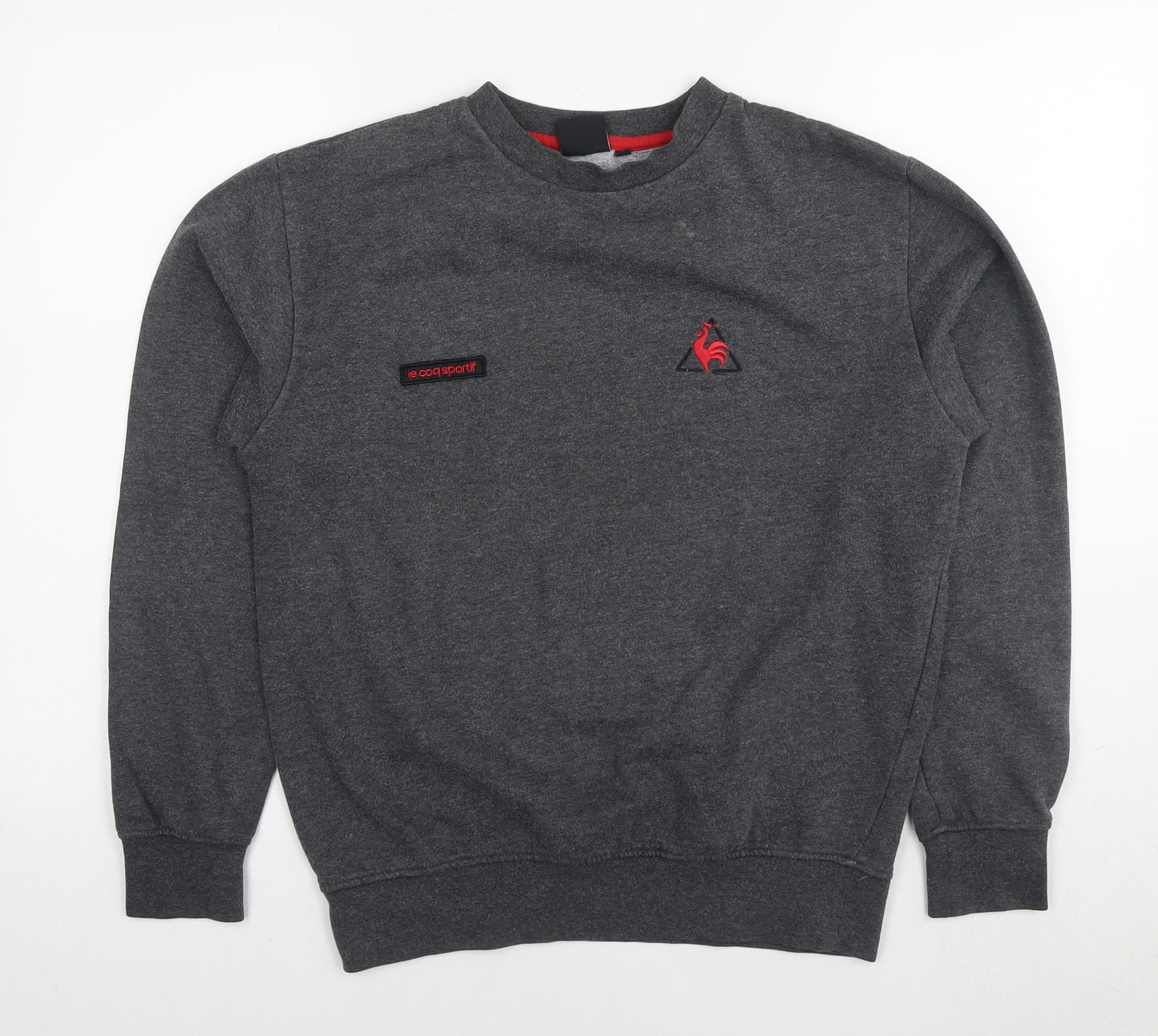 le coq sportif Mens Grey Cotton Pullover Sweatshirt Size S