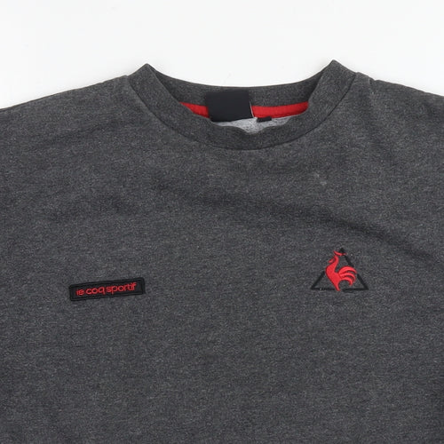 le coq sportif Mens Grey Cotton Pullover Sweatshirt Size S