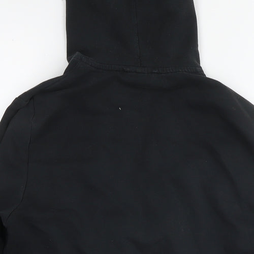 PUMA Womens Black Cotton Full Zip Hoodie Size 12 Pullover