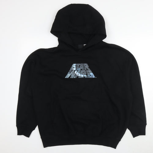 Star Wars Mens Black Cotton Pullover Hoodie Size M - Star Wars