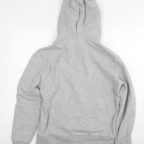 Superdry Womens Grey Cotton Full Zip Hoodie Size M Pullover