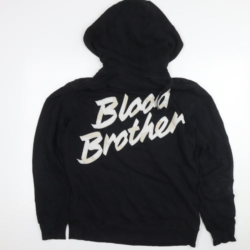 Blood Brother Mens Black Cotton Pullover Hoodie Size M - Logo