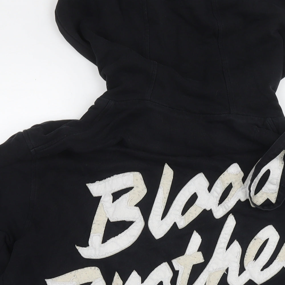 Blood Brother Mens Black Cotton Pullover Hoodie Size M - Logo