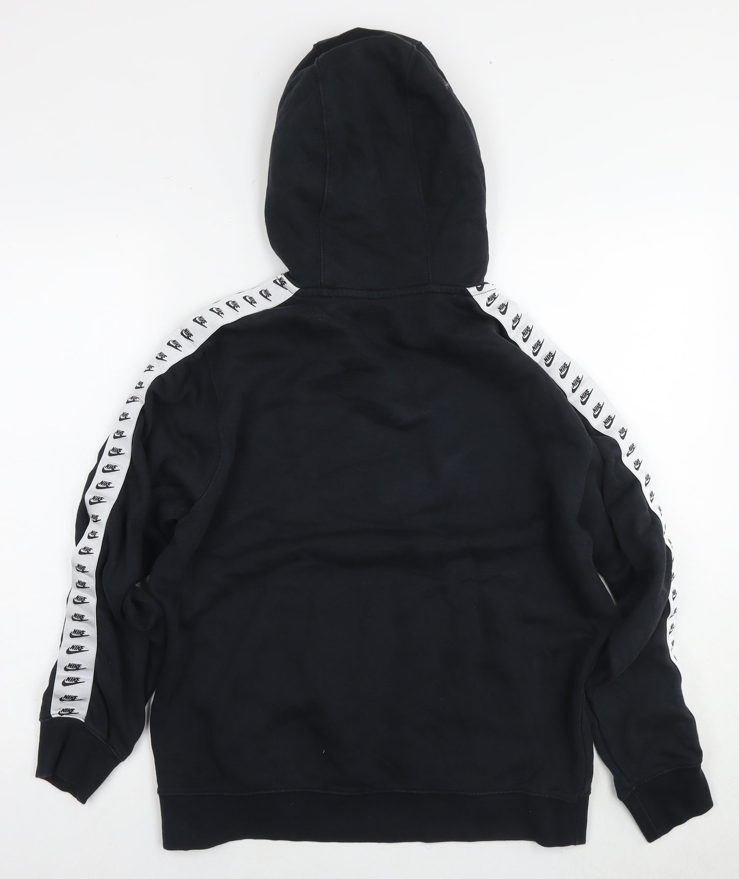 Nike Womens Black Cotton Pullover Hoodie Size M Pullover - Logo