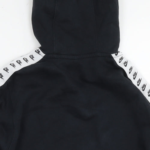 Nike Womens Black Cotton Pullover Hoodie Size M Pullover - Logo