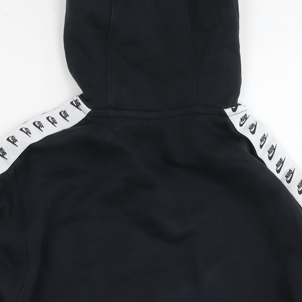 Nike Womens Black Cotton Pullover Hoodie Size M Pullover - Logo