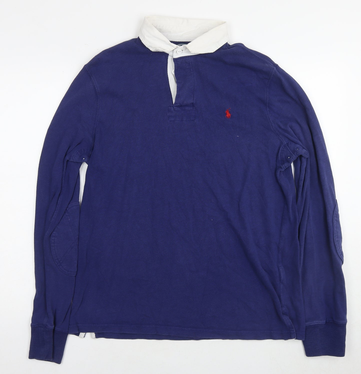 Polo Ralph Lauren Mens Blue Cotton Pullover Hoodie Size L