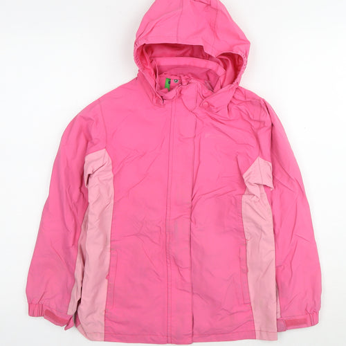 Mountain Warehouse Girls Pink Jacket Size 9-10 Years Zip - Technical